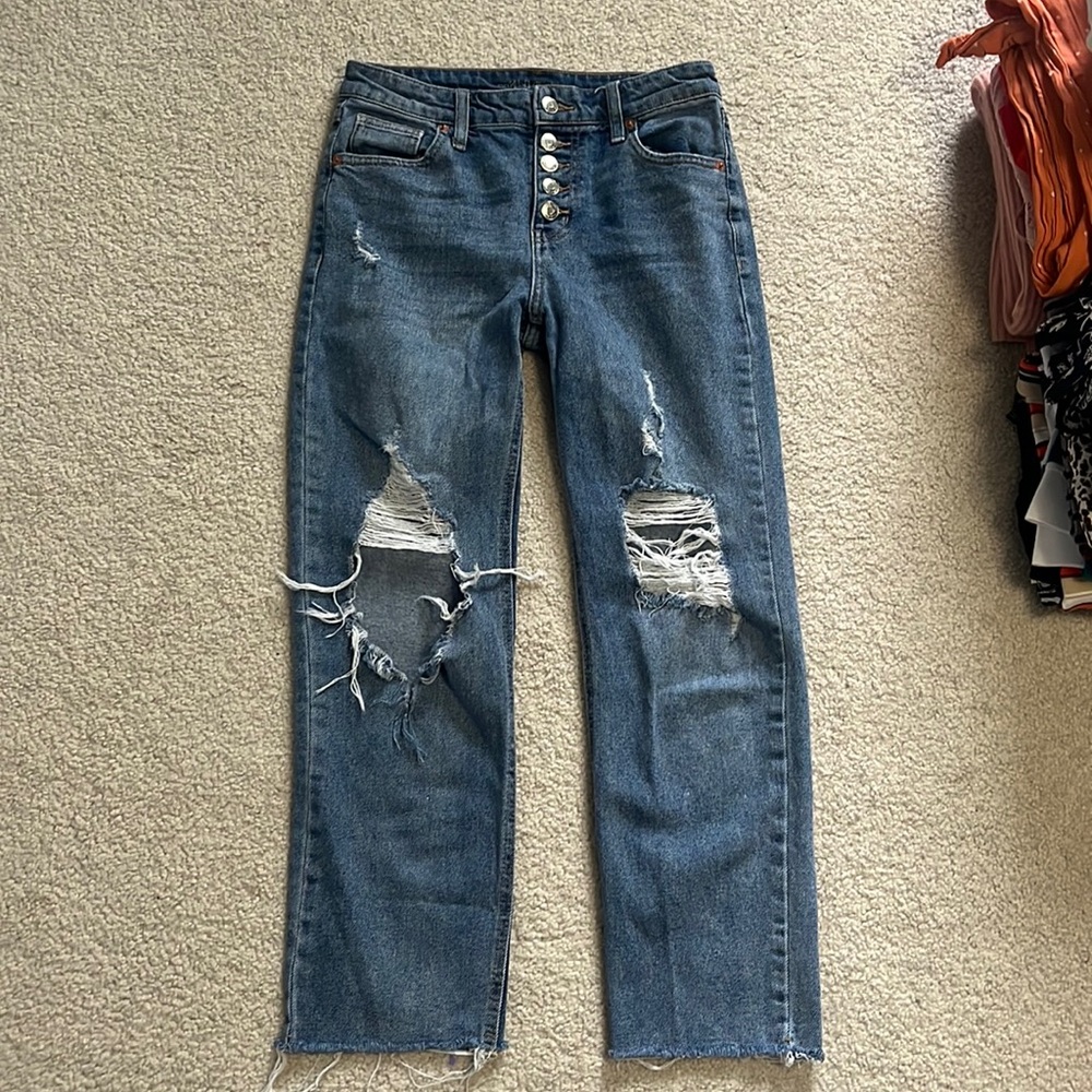 Ripped mom jeans